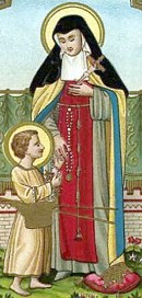 St. Jane Valois menggandeng Kanak-kanak Yesus